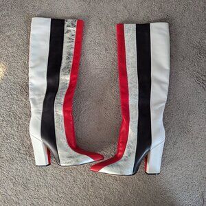 Sergio Rossi Women's Multi-Color Tall Leather Boots, 39 (US 8.5)